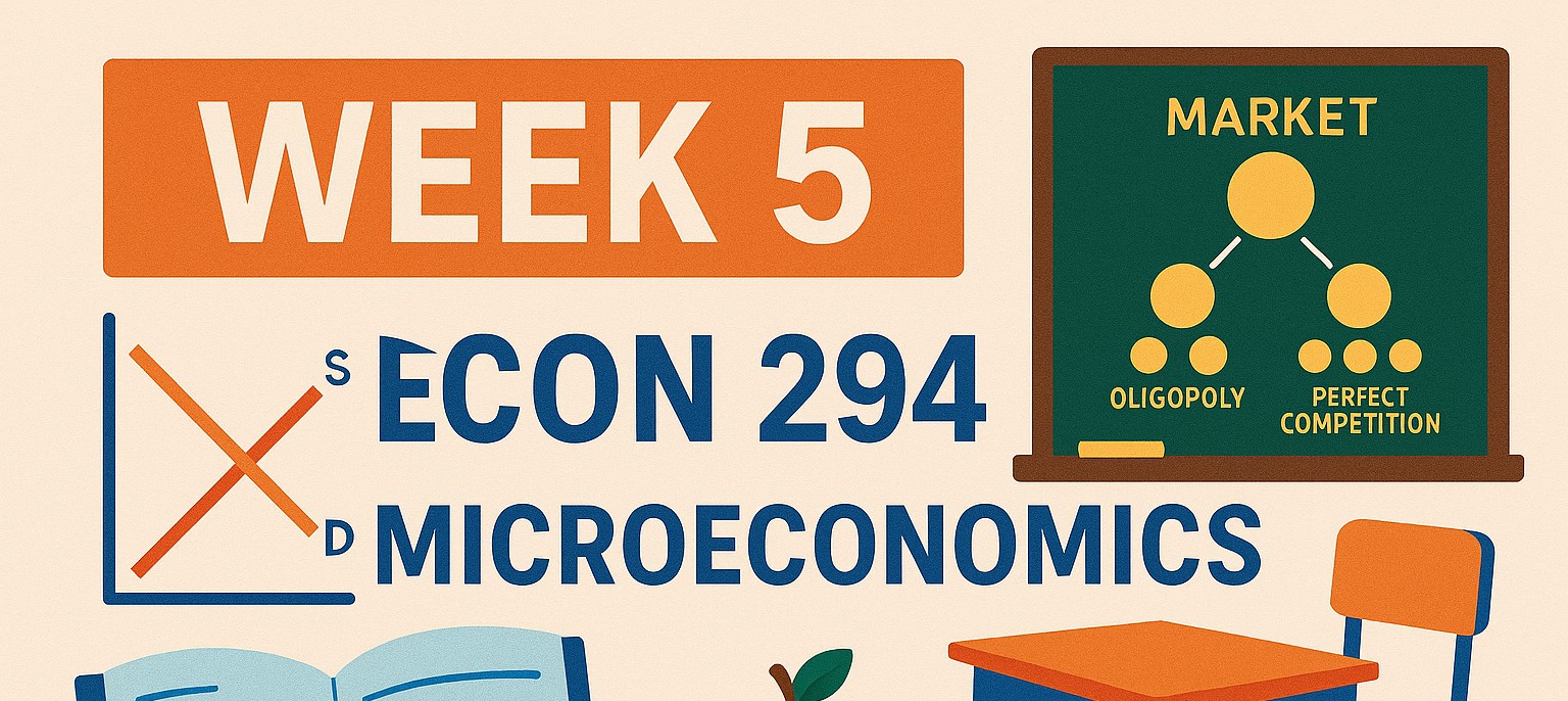 Banner image for Columbia ECON module, featuring abstract blue and green shapes with the Columbia University logo
